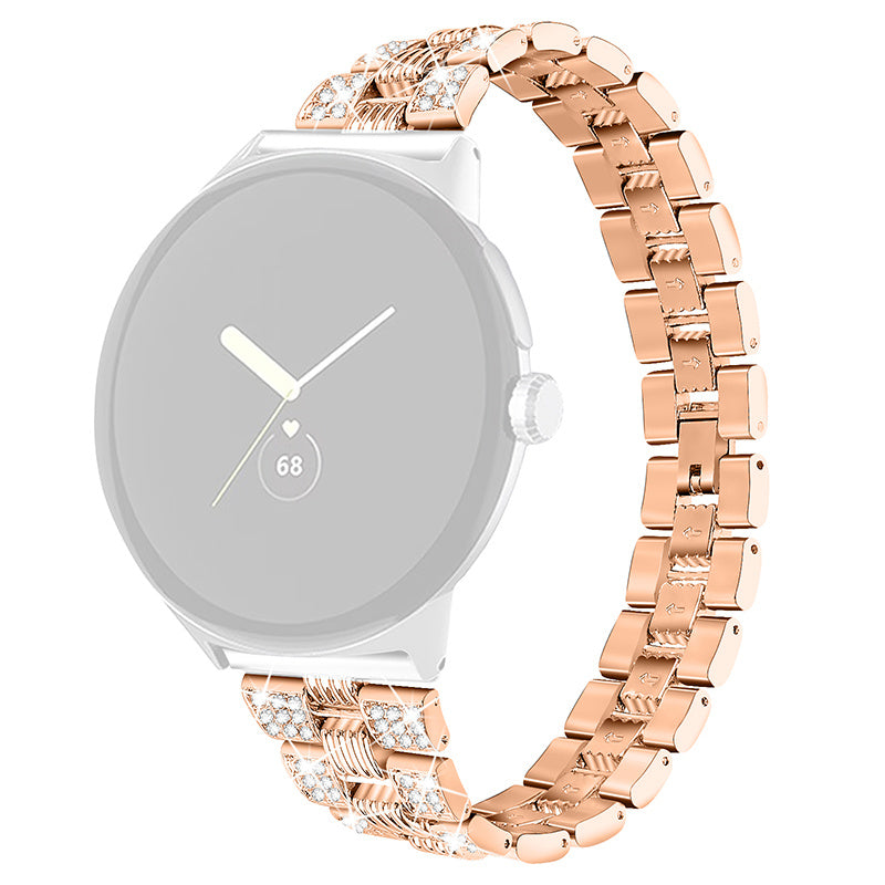 For Google Pixel Watch 2 Pixel Watch Rhinestone Decor Stylish Smart Watch Band Zinc Alloy Wrist Strap Replacement For Google Pixel Watch 2 Pixel Watch Rhinestone Decor Stylish Smart Watch Band Zinc Alloy Wrist Strap Replacement
